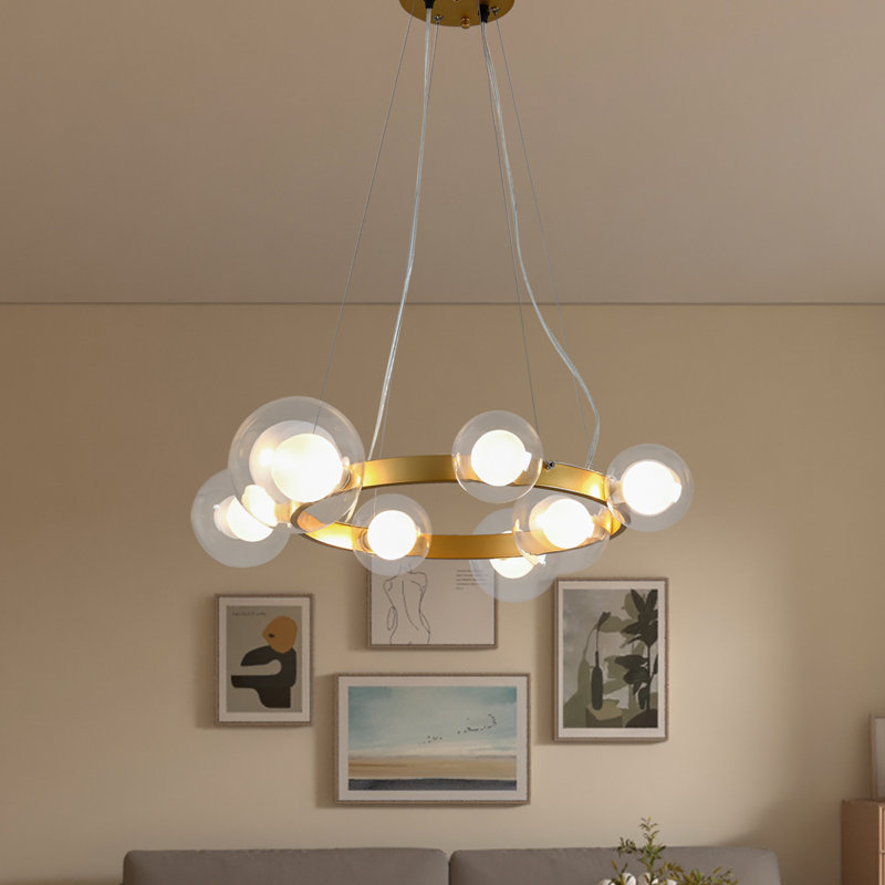 Aurora 7 - Light Dimmable Chandelier, Gold