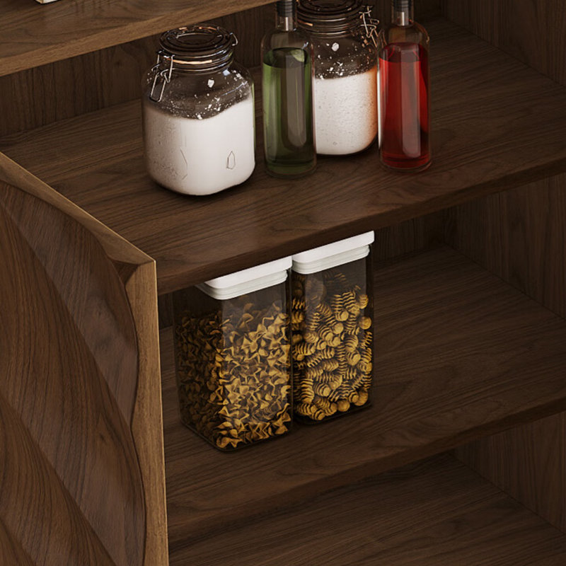 Retro Style Home Sideboard, 35.43" H x 59.06" W x 15.75" D