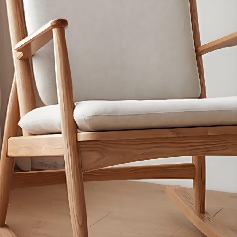 Chaise berçante en bois massif