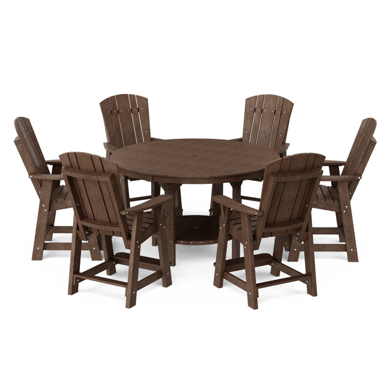 Ensemble de comptoir de pub 5 pièces Heritage, Brun Tudor, 4