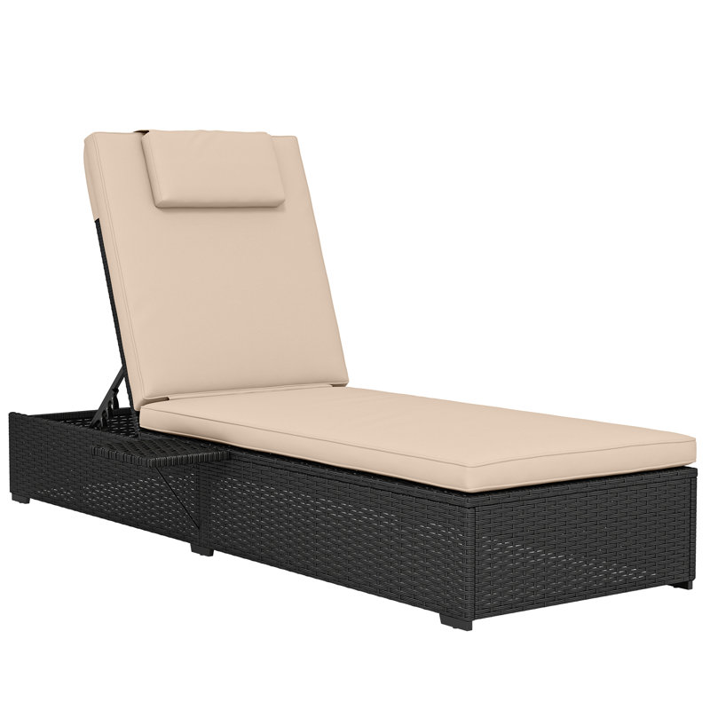 196cm Long Single Chaise with Cushions