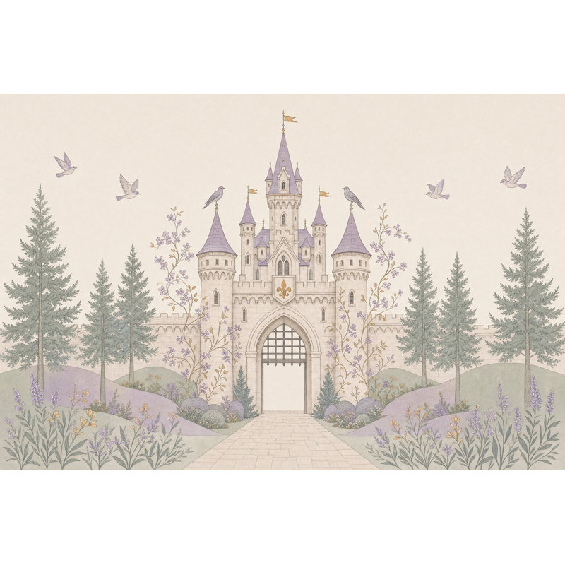 Décoration murale amovible Walls Castle Garden, 140 po x 108 po, Peler et coller