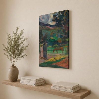 Tahitian Landscape by Paul Gauguin - Graphic Art on Canvas