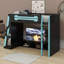 Lit mezzanine simple avec bureau et lumière RVB-1065005676