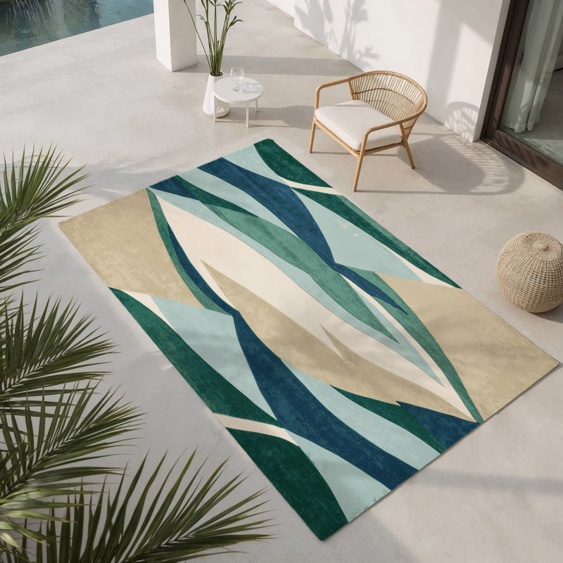 Tapis intérieur et extérieur Sunlit Reflections, Rectangle 1 pi 6 po x 2 pi 6 po