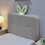Lit tapissier pour enfants avec tête de lit surdimensionnée pour oreilles de lapin, lumière DEL et 4 tiroirs de rangement-1755166181
