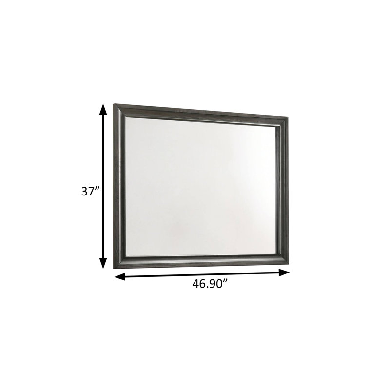 Miroir contemporain l 36,9 ", Gris