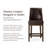 Maven Lane Vienna Swivel Stool with Faux Leather Upholstery-92561092-92561096