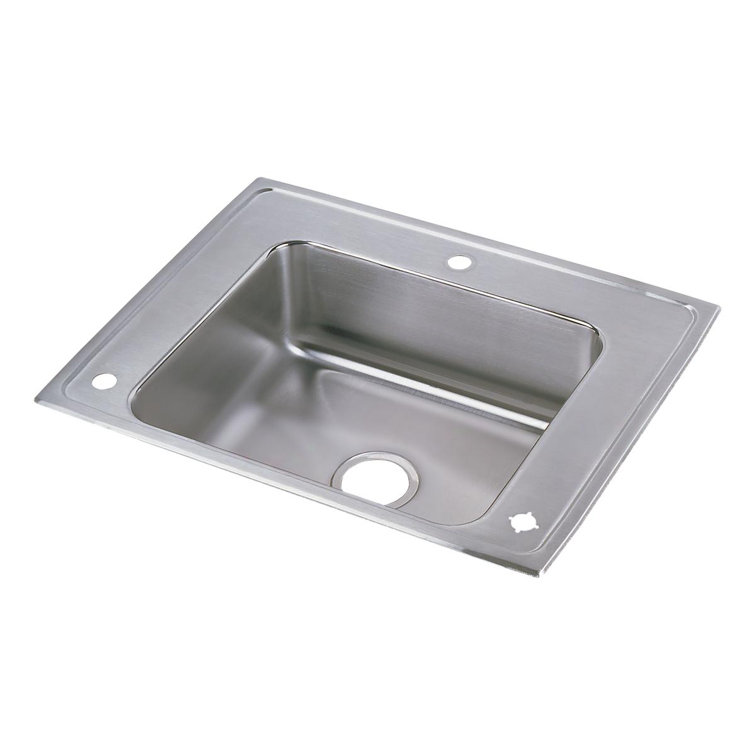 Classic 22" L x 28" W Drop-In Kitchen Sink with Faucet