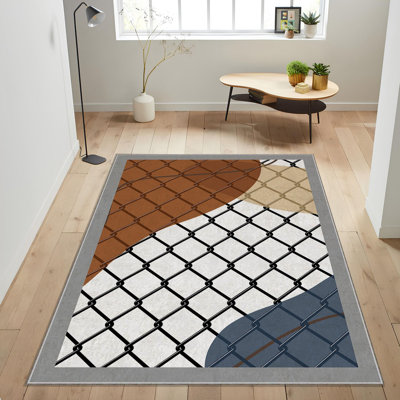 Tapis luxueux, 100% polyester, 70,9 po x 110,2 po | 740 g / m², envers en feutre antidérapant, hauteur de poils de 0,2 pouce | Lavable à la machine, facile d'entretien, parfait pour le salon et la chambre à coucher