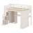 All-In-One Loft Bed Featuring Built-In Closet, Workspace, Storage Cubes And Ambient Lights-363881717