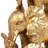 Stacked Elephant Figurine Statue for Home Decor - Decorative Sculpture Object for Table Accent, or Living Room Decoration - 10", Gold & Metallic