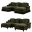 Canapé modulaire en U avec 2 repose-pieds CloudHaven Classic - Cloud Cloud Chenille-118803