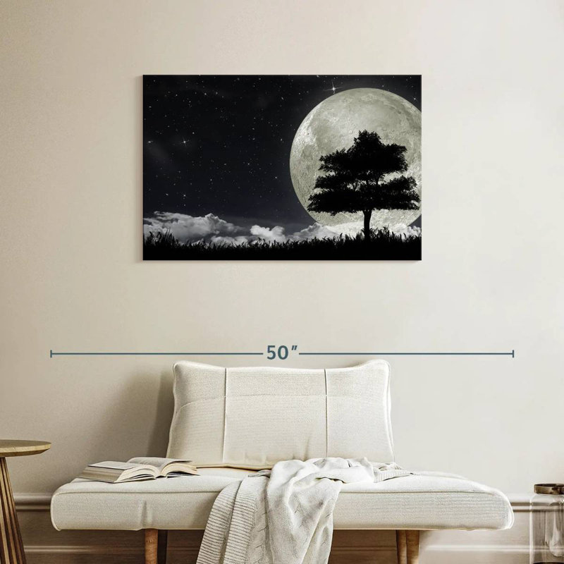 Oberle Tree In Moonlight, 24" H x 36" W