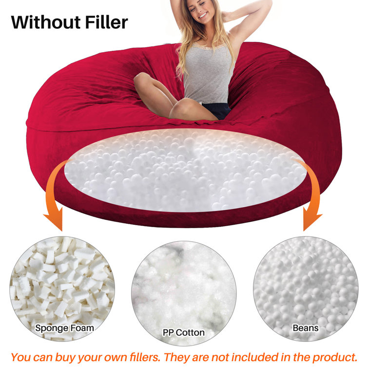 Trule Jumbo Bean Bag Cover - Soft And DIY -2-Way Zipper For Easy  Disassemble And Wash & Reviews