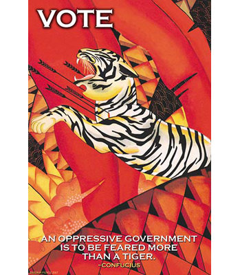 « vote » par wilbur pierce, affiche rétro