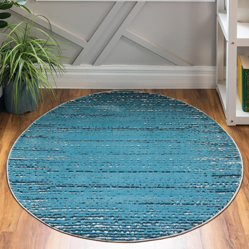 Abstract Indoor Rug, Round 4'