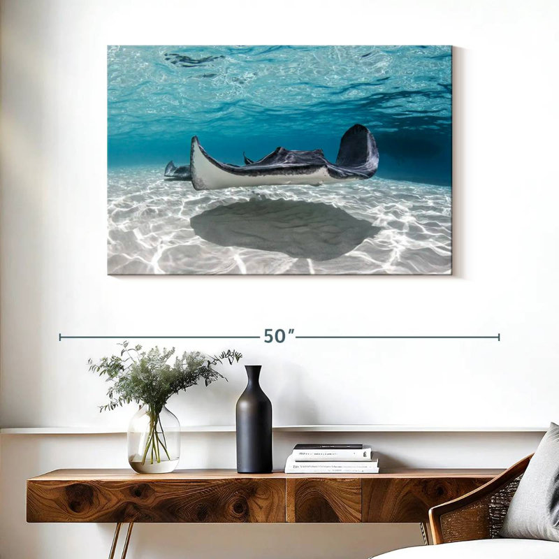 Crowle Cayman Palms Stingray, H 26 po x l 39 po