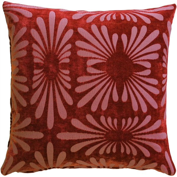 Daisy Floral Throw Pillow, Black