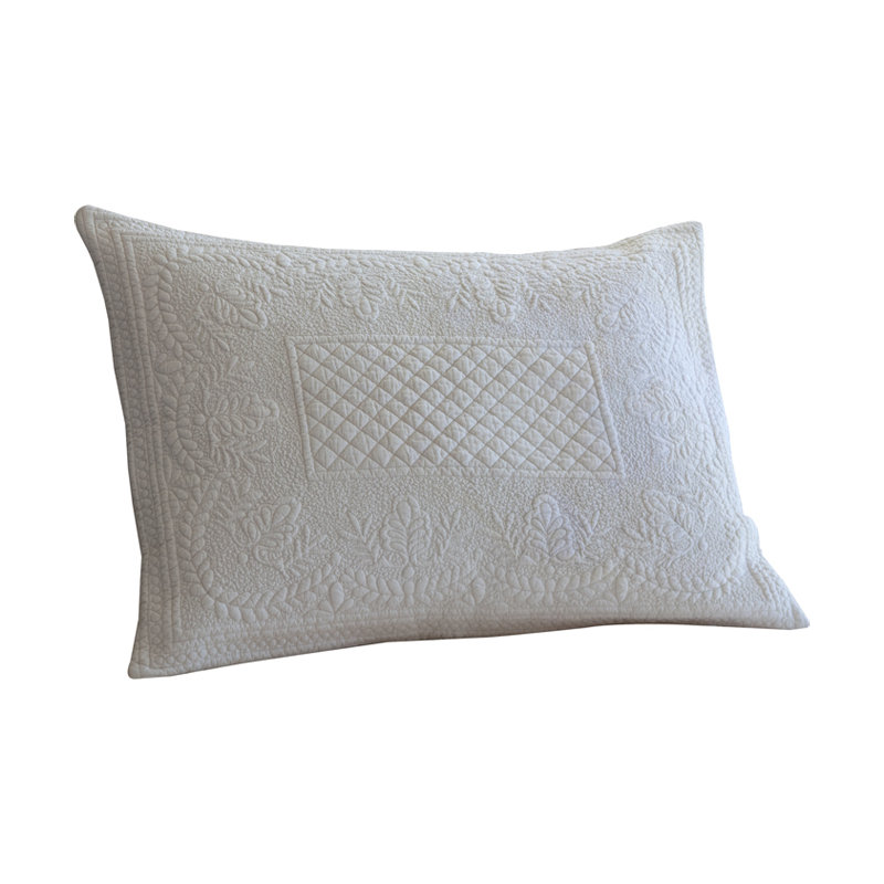 Abigail 100% Cotton Ties Sham, Cream, Standard