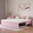 L-shaped Upholstered Daybed With Pop Up Trundle