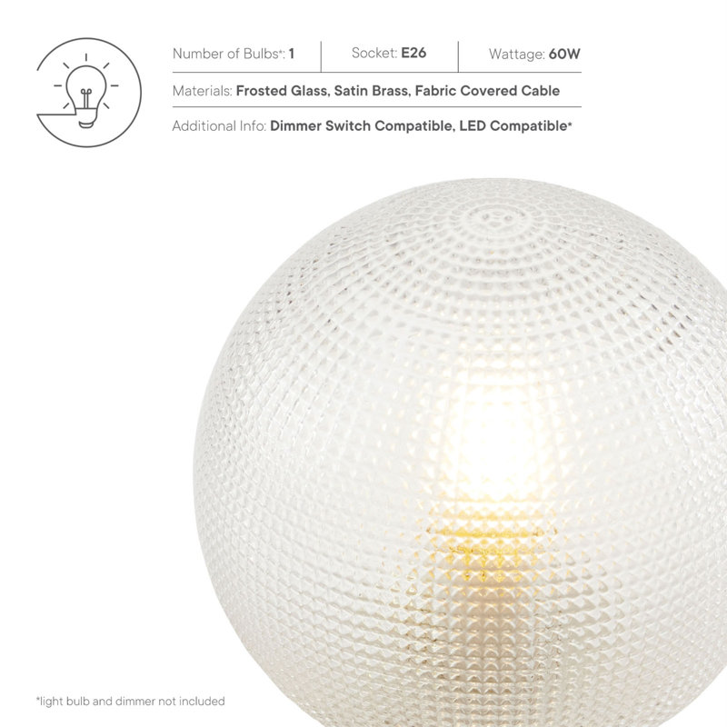 Modway Destiny Glass and Metal Table Lamp