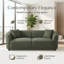 Canapé 3 places contemporain incurvé Element 87" au design sculptural, revêtement en bouclé moelleux et structure en bois massif, assise ergonomique pour salon ou lounge-981311573