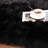 Gulafsha Faux Sheepskin Fur Fluffy Shag Round Area Rug in Black-285580800