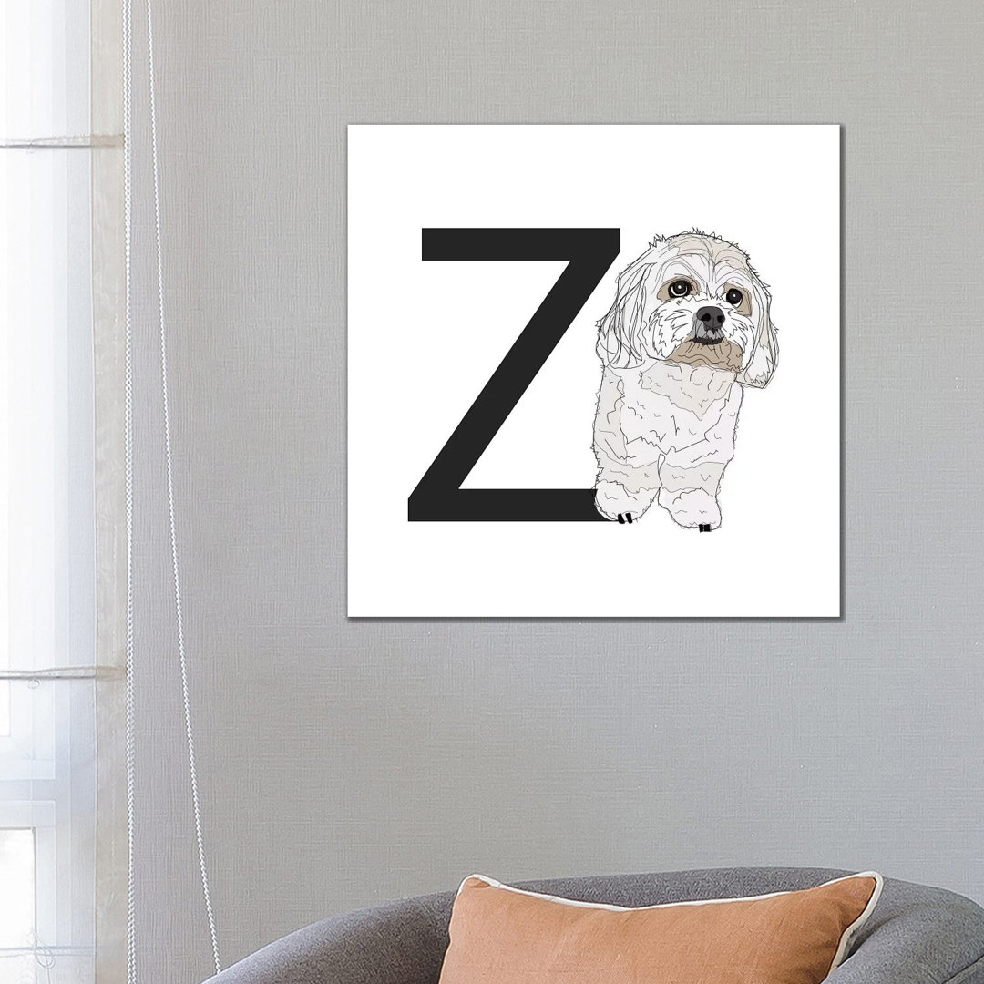 Z Is For Zuchon von Sketch And Paws - Gallery-Wrapped Canvas Giclée