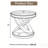 Retro Round Wooden End Table With X-Shape Base, Perfect For Family Dining Or Living Room-2017374704