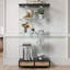 Vitrine moderne en verre avec grands tiroirs-1137119023