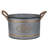 Of Three Metal Pots With Rope Handles And Gold Trim Detail, Grey Multi Color Composition, Nesting For Space Efficiency, 4.2 Lbs Decorative Pot Collection 3, Featuring Details, Color, - Saving Design,