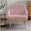 PINK velvet armchair with metal  legs