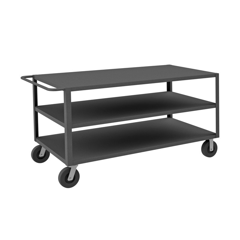 39.5'' H Utility Cart with Wheels, 39.5'' H x 66.38'' W x 30.38'' D