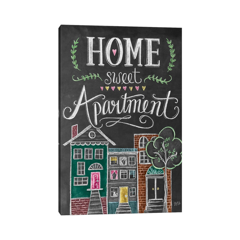 Home Sweet Apartment - Print on Canvas, Wrapped Canvas, 66.04cm H x 45.72cm W x 3.81cm D