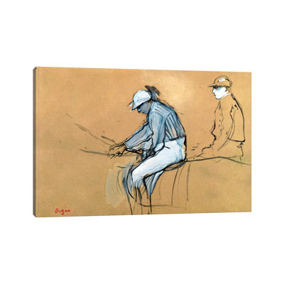 Jockeys by Edgar Degas - Wrapped Canvas Painting
