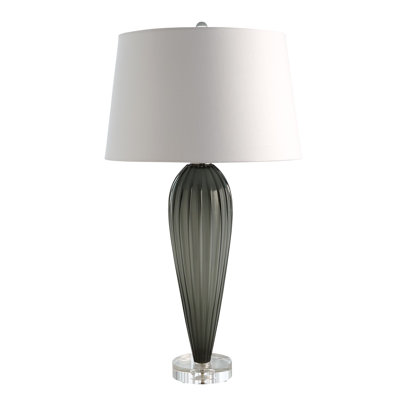 Lampe en verre Teardrop - gris