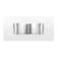 Ensemble repas haut de gamme avec table en verre transparent et structure en acier inoxydable-109070403