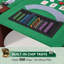 81.9" 10-Player Oval Wood Grain Poker Table