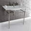 Lavabo de salle de bain console rectangulaire en céramique avec trop-plein Edwardian-62257203-61166586