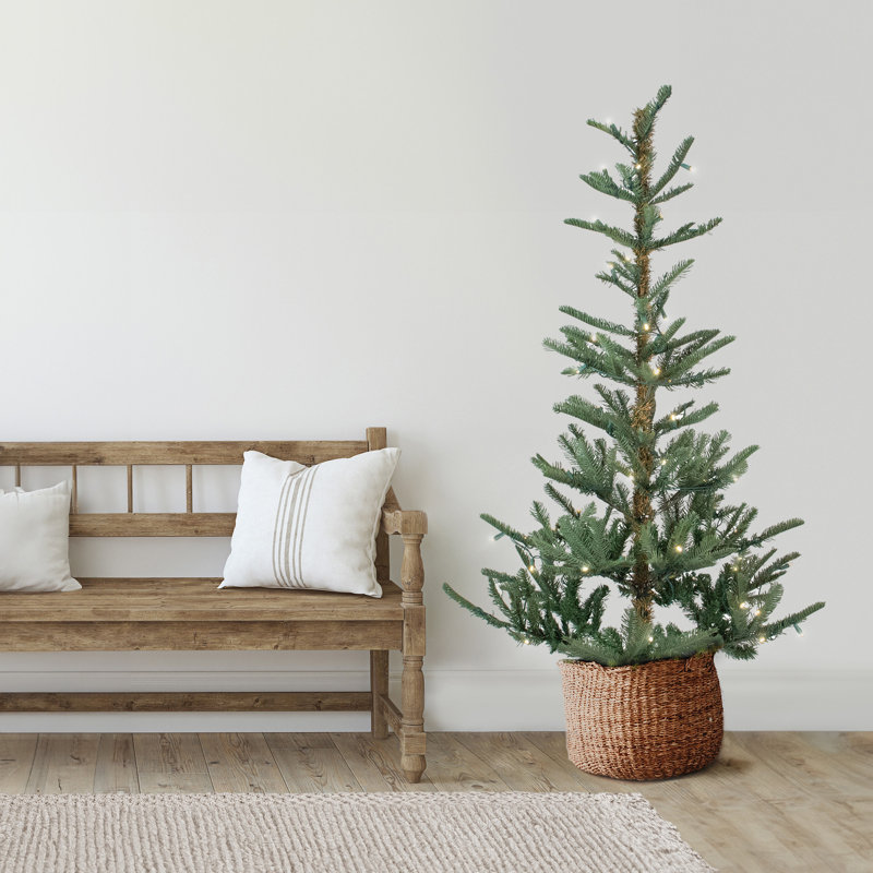 Sapin de Noël artificiel 7,5 pi pré-éclairé Nordmann - lumières DEL claires et chaudes