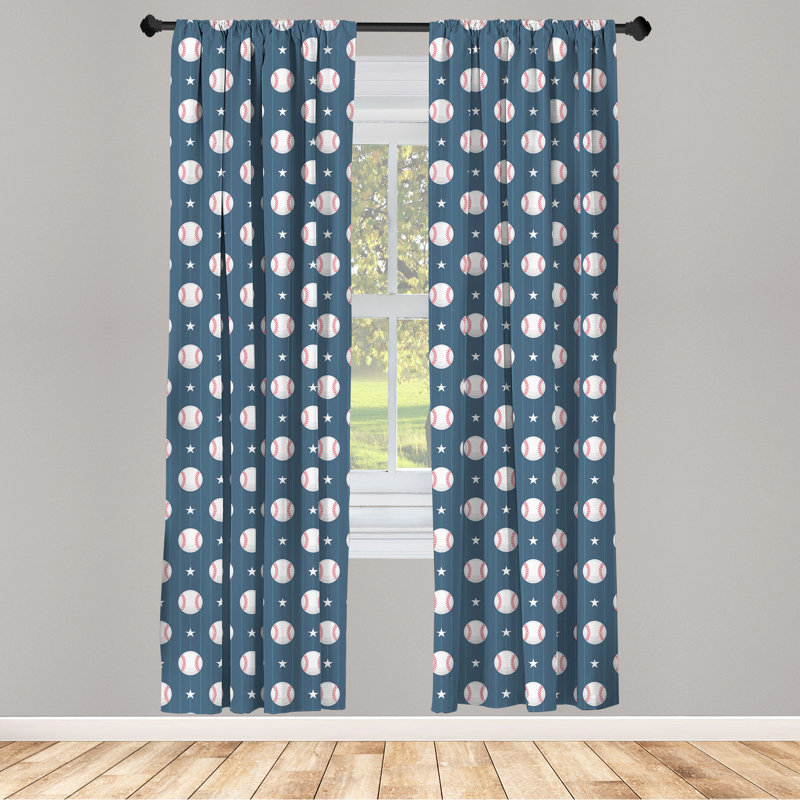 Sports Semi-Sheer Rod Pocket Sliding Panel, 28" x 84"