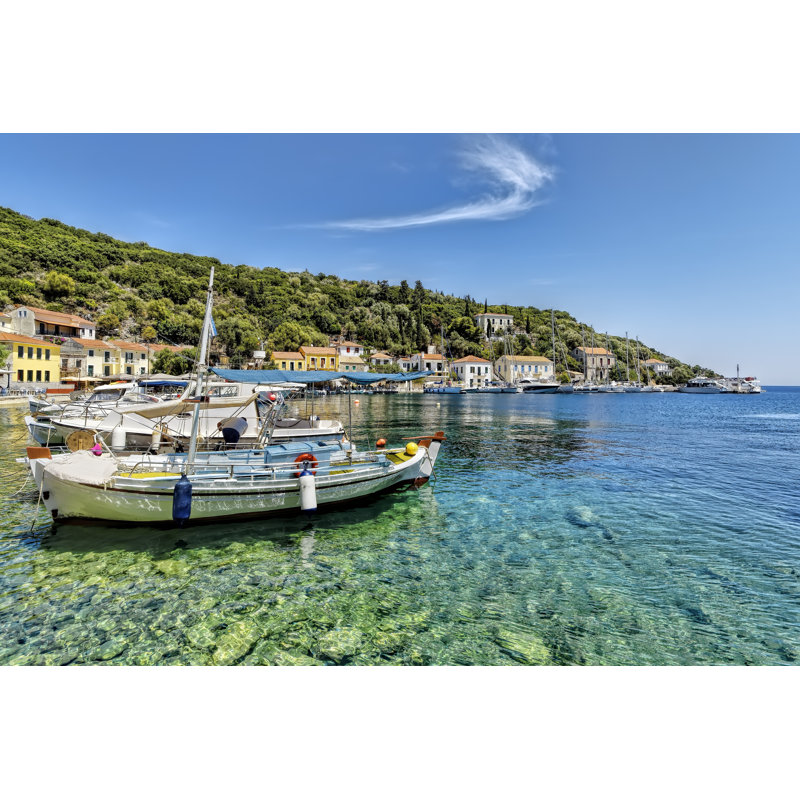 Kioni, Ithaca - Wrapped Canvas Print, 30cm H x 46cm W x 3.8cm D