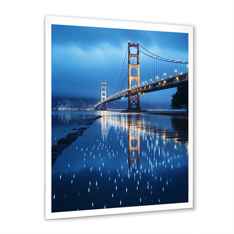 Pont suspendu Ly,77, Cadre photo blanc, H 32 po x l 24 po x P 1 po