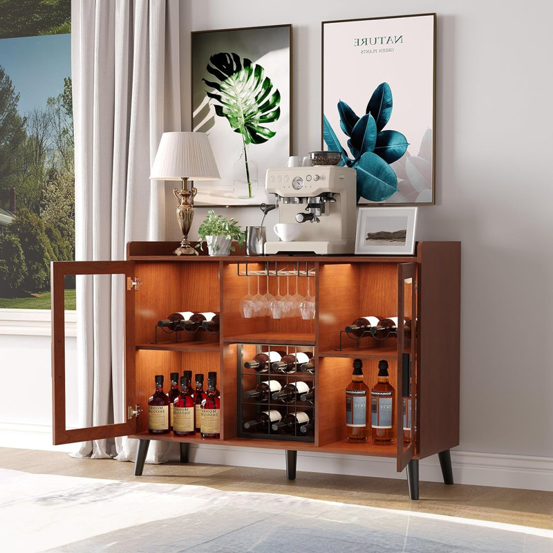119.9cm Bar Cabinet, Brown