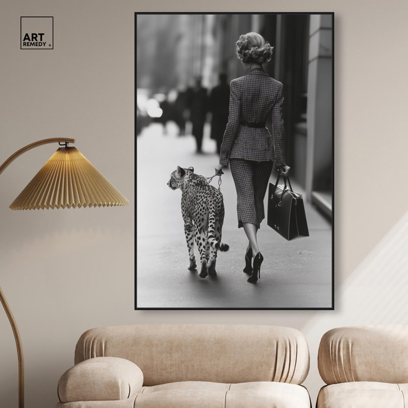 With Luxury Canvas by , Floater Frame, 55" H x 37" W, Gold