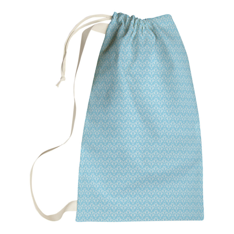 Leffel Fabric Laundry Bag with Handles, Large (76.5" H x 29.5" W x 1.5" D), Teal