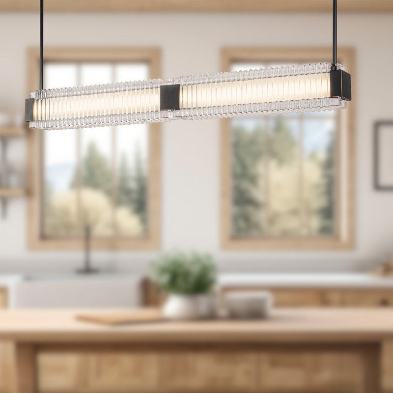 Luminaire suspendu linéaire DEL 47 po Alai, Bronze urbain