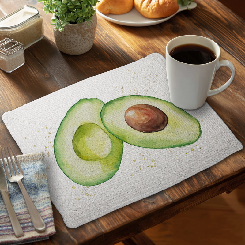 Ensemble de 4 napperons en polyester aquarelle