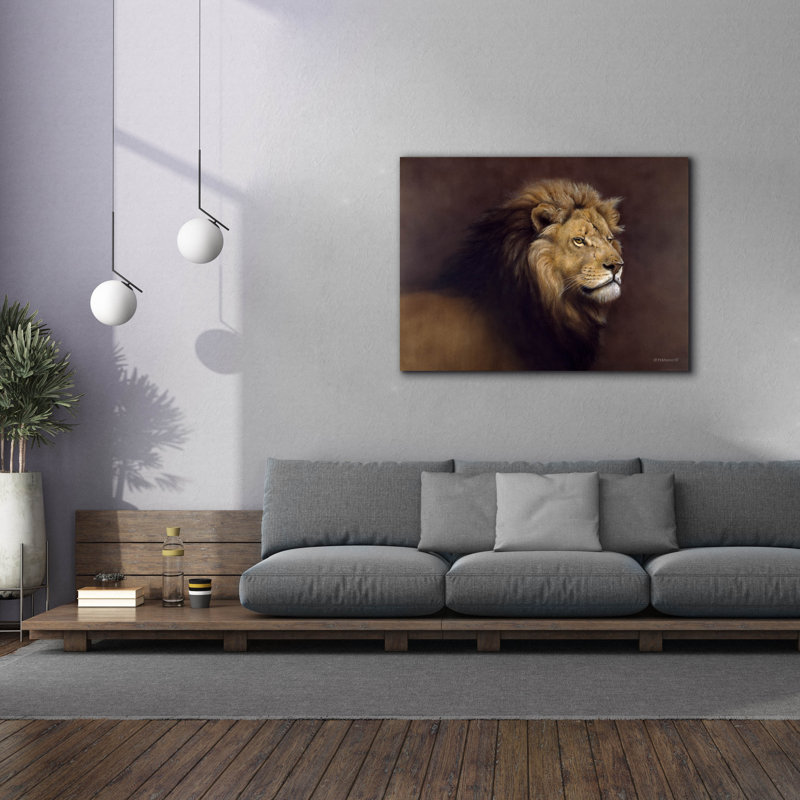«Epic Graffiti» «Lion Masculin» par Harro Maass, reproduction d'art sur toile «Lion» sur toile par Harro Maass